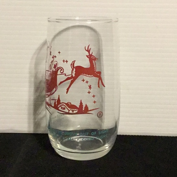 Vintage Red Santa ‘Twas the Night Before Christmas Glasses 1950s Sealtest Promo - Picture 8 of 13